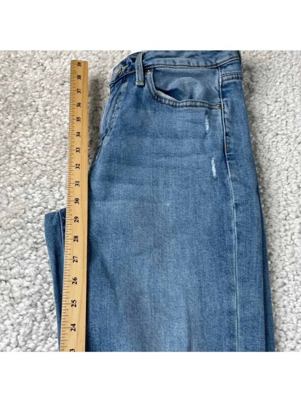 Rachel Parcell High Rise Girlfriend Destroy Distressed Jean Womens 27